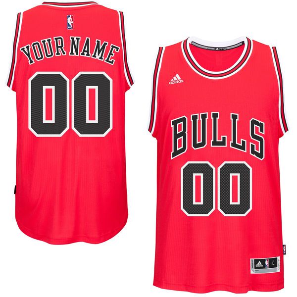 Men Chicago Bulls Adidas Red Custom Swingman Road NBA Jersey->customized nba jersey->Custom Jersey